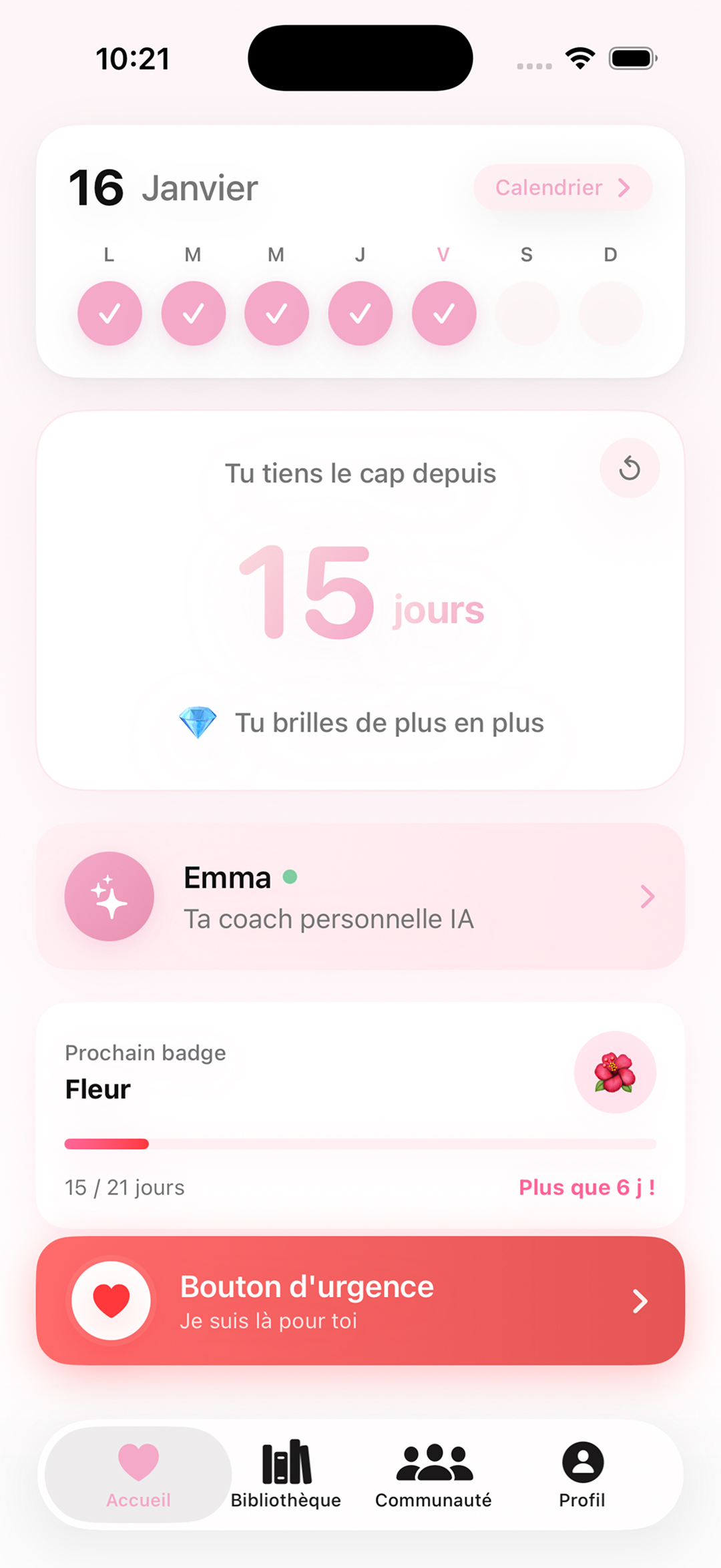 Ecran d'accueil Luvia